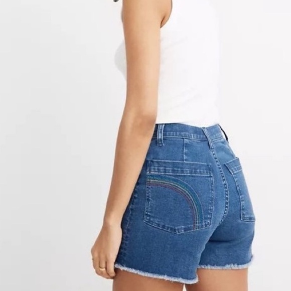 Madewell Pants - Madewell Blue Jean Shorts Rainbow Pride Preppy Lake Vacation Resort